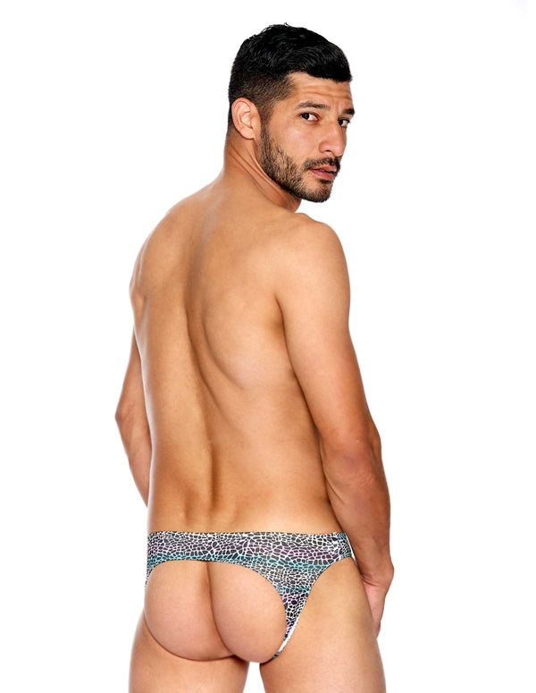 Rainbow Leopard Open Back Brief