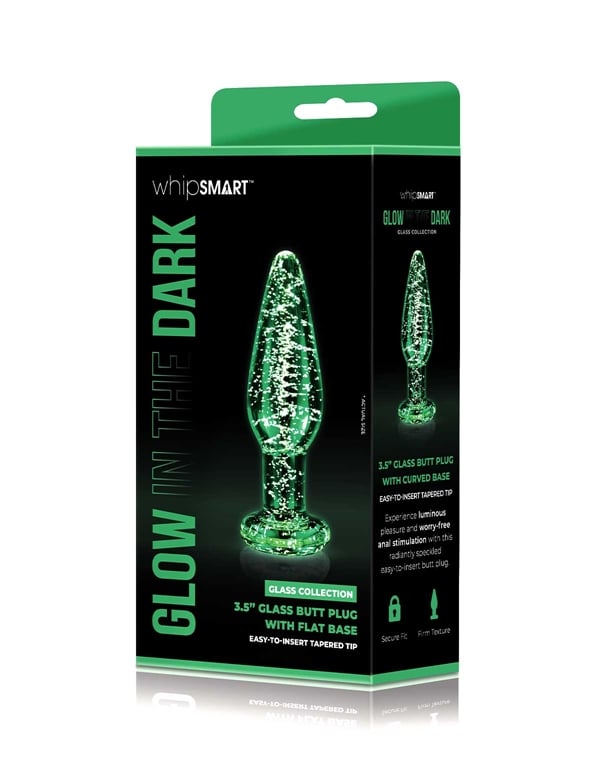 3.5" Glass Butt Plug with Flat Base