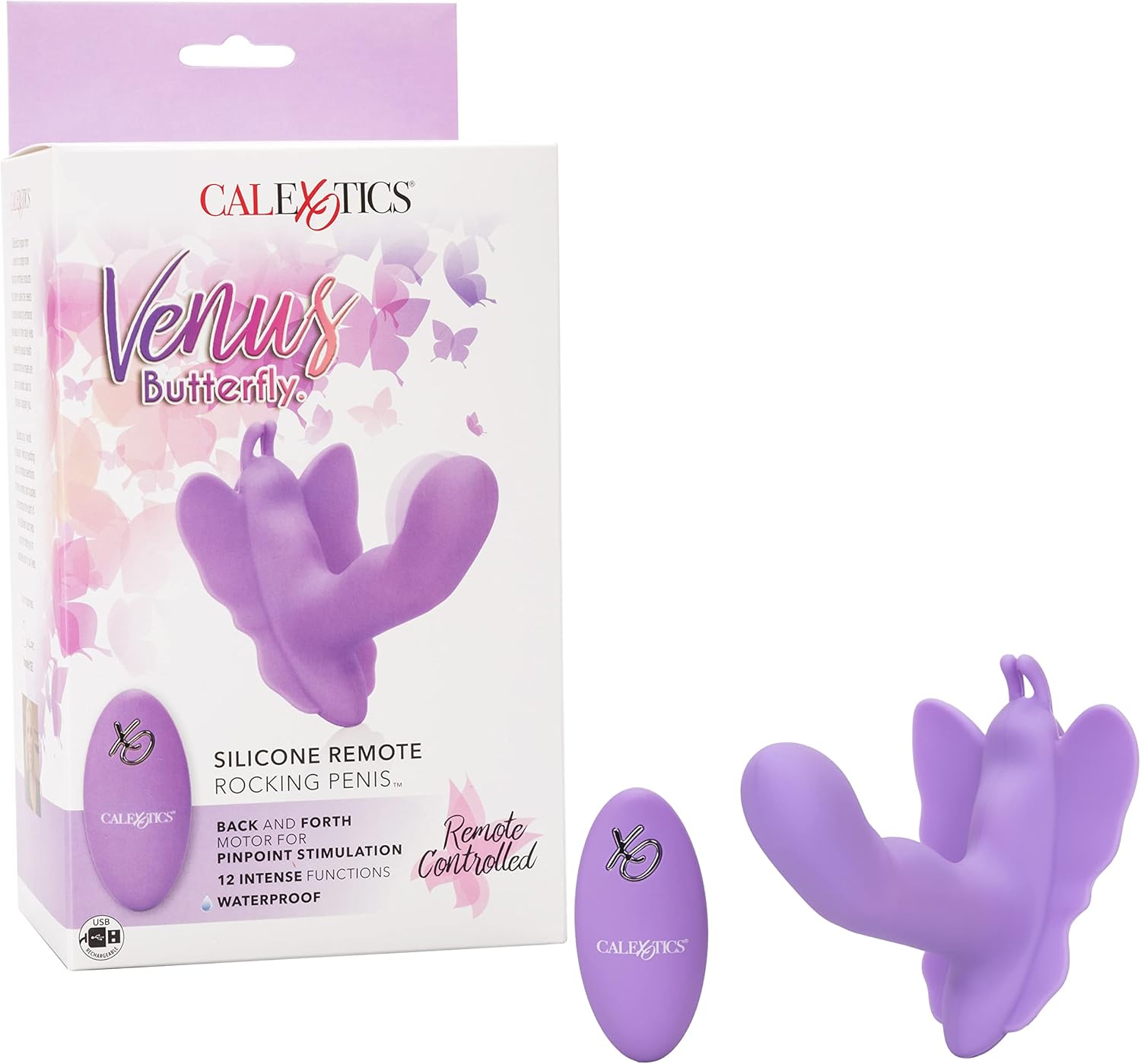 Venus Butterfly Silicone Remote Rocking Penis