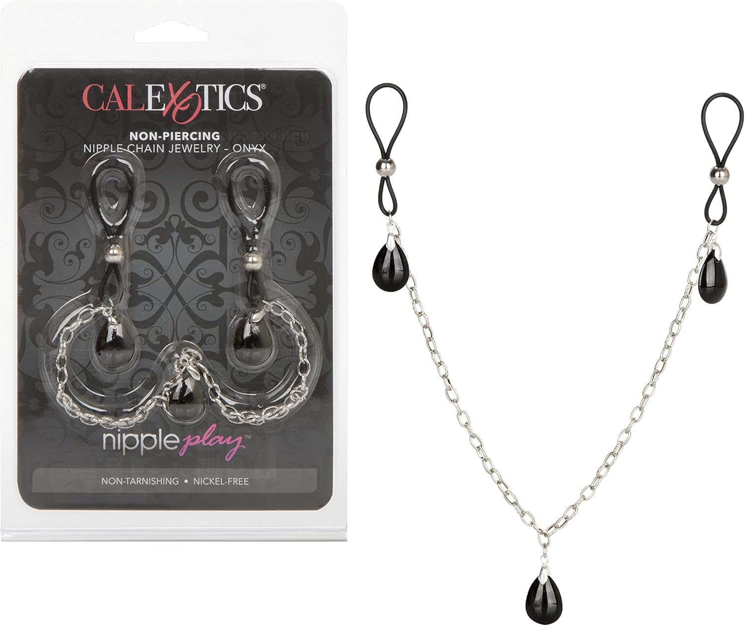 Nipple Chain Jewelry Non Piercing Onyx