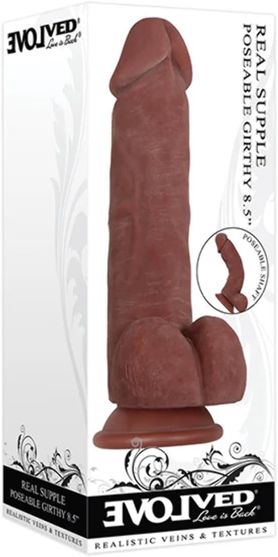 Real Supple Posable Girthy 8.5” Dildo