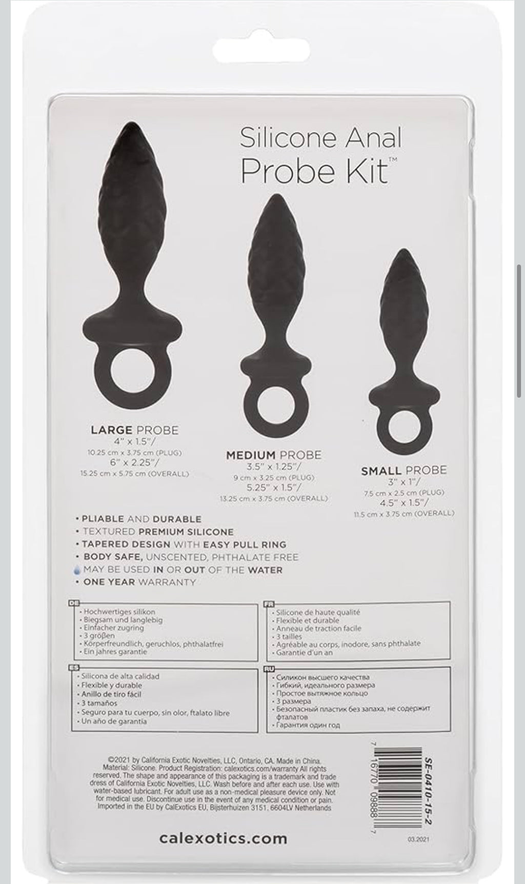 Silicone Anal Probe Kit