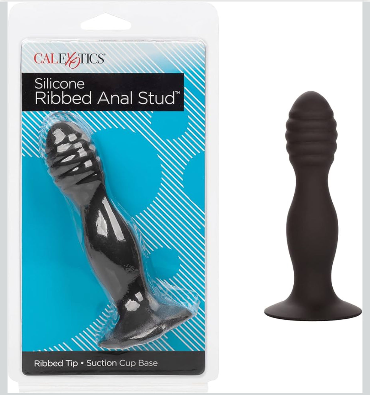 Silicone Ribbed Anal Stud