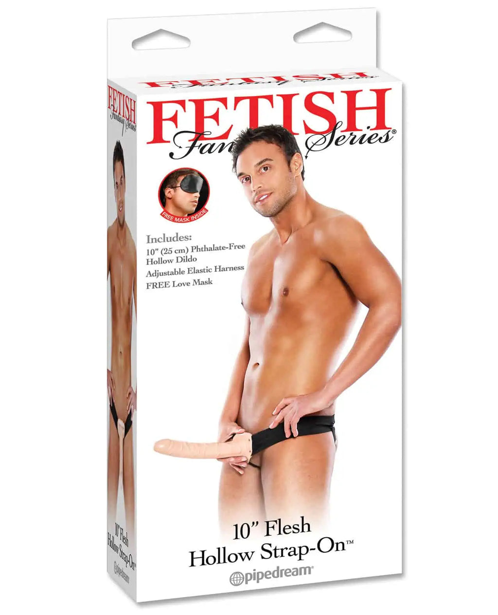 10" Flesh Hollow Strap-On