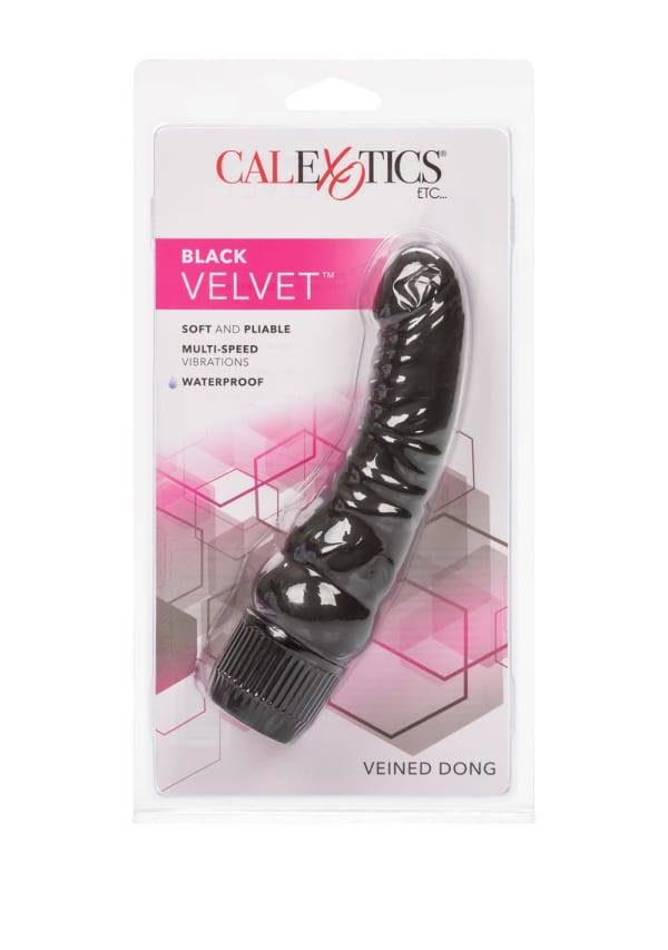 Black Velvet Veined Dong